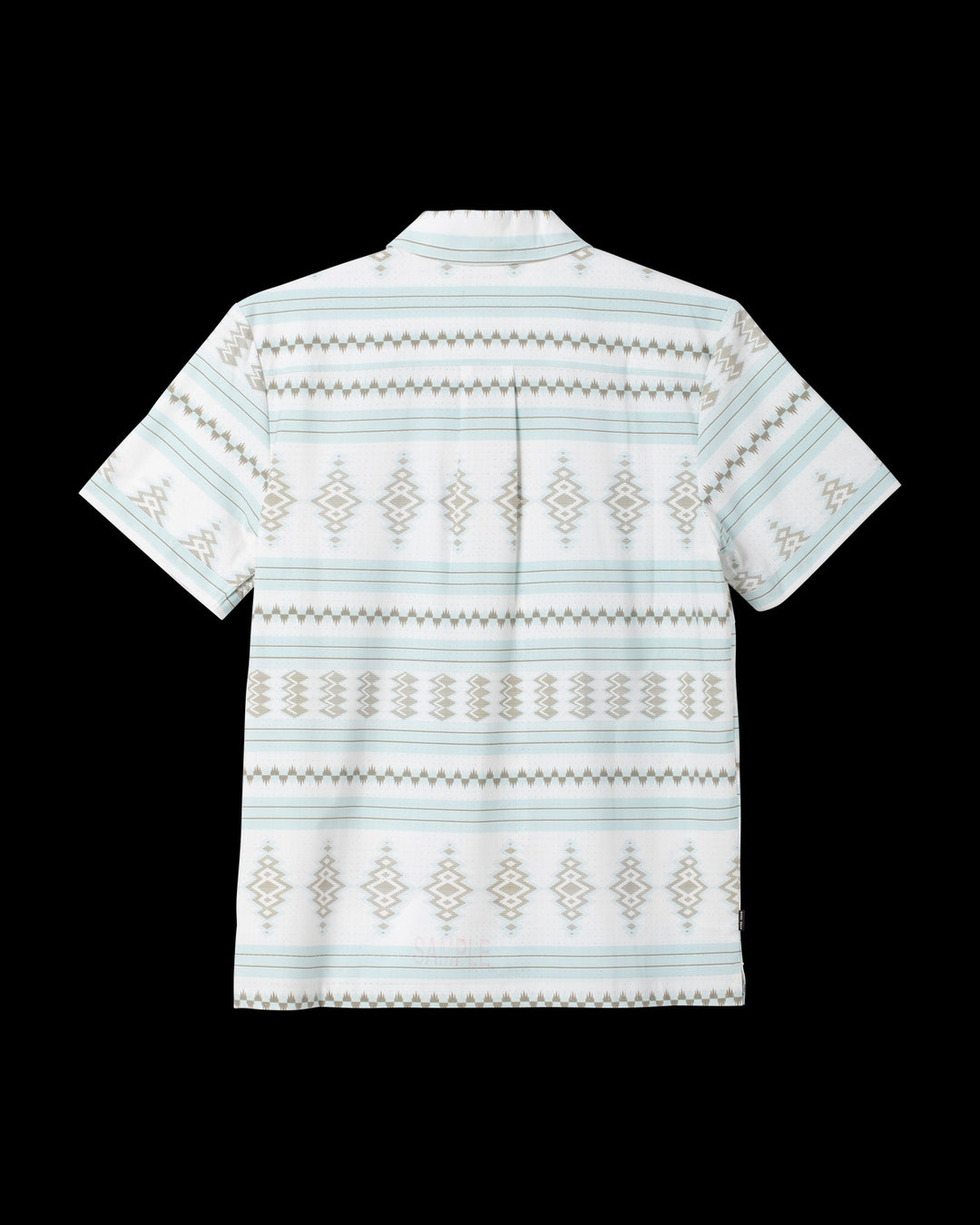 Palmetto Woven Short Sleeve in Off White/Blue