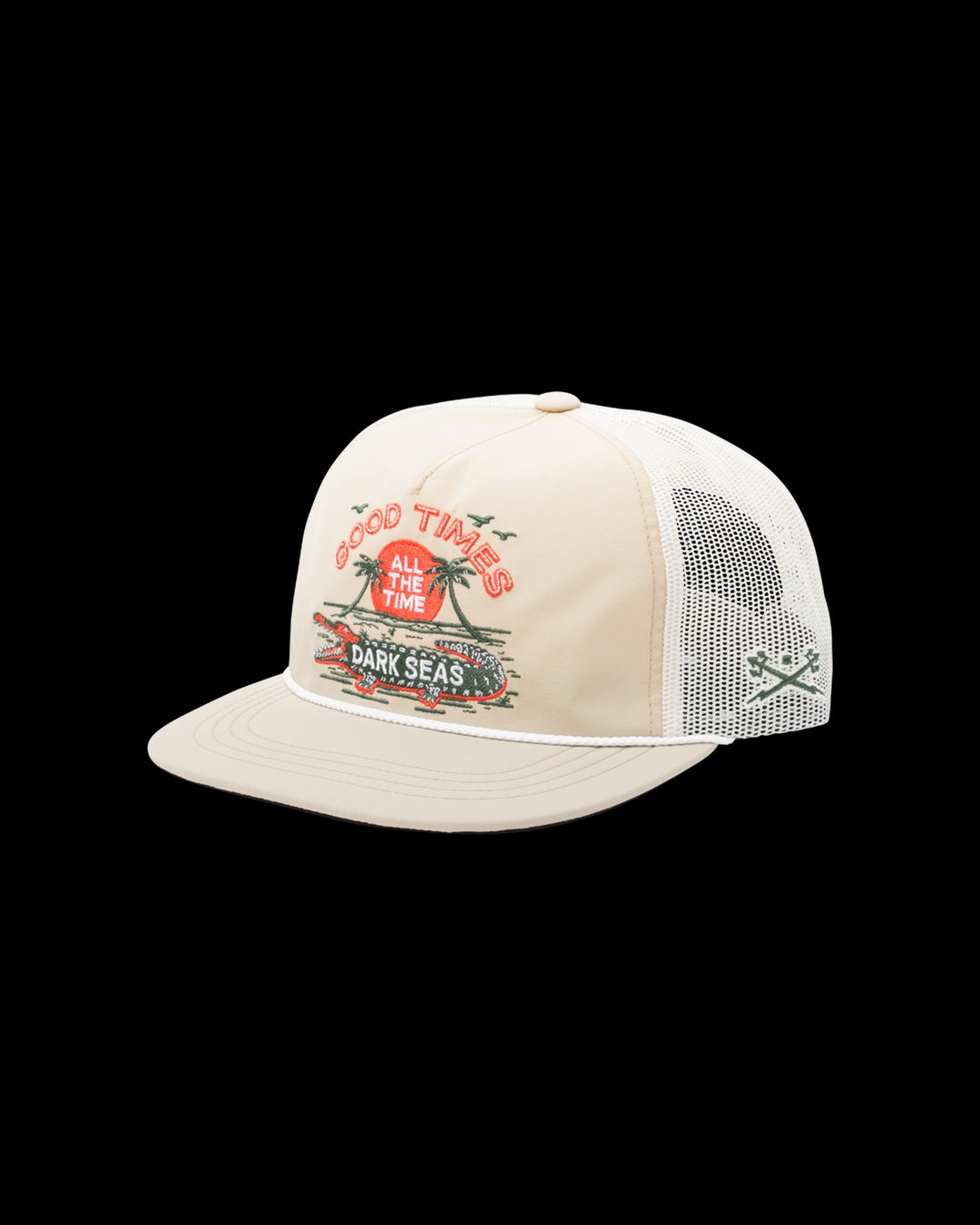 Gator Hat in Khaki/White