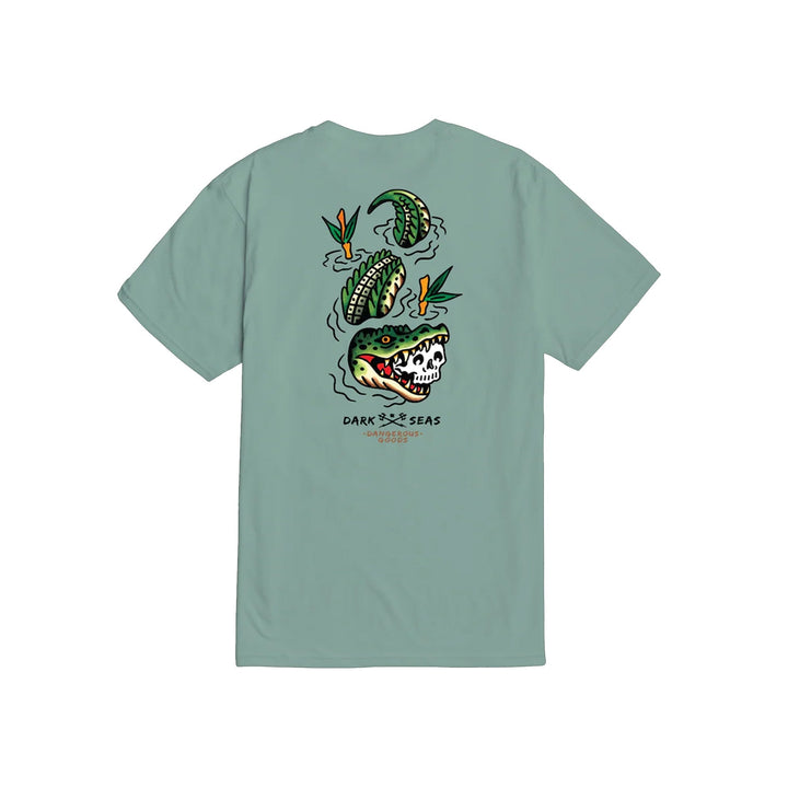 Bite First T-shirt in Dusty Blue