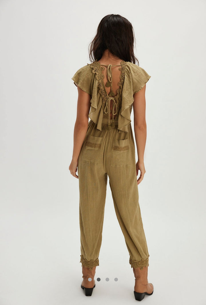 Bali Rolling Dunes Jumpsuit in Dusty Olive