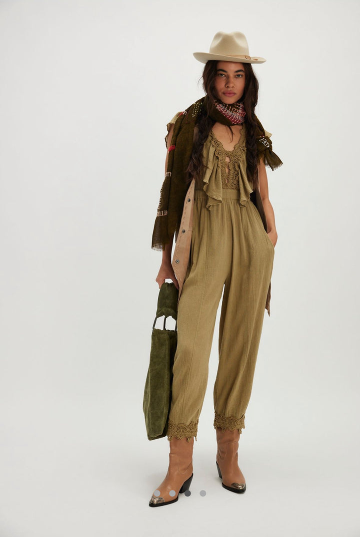 Bali Rolling Dunes Jumpsuit in Dusty Olive