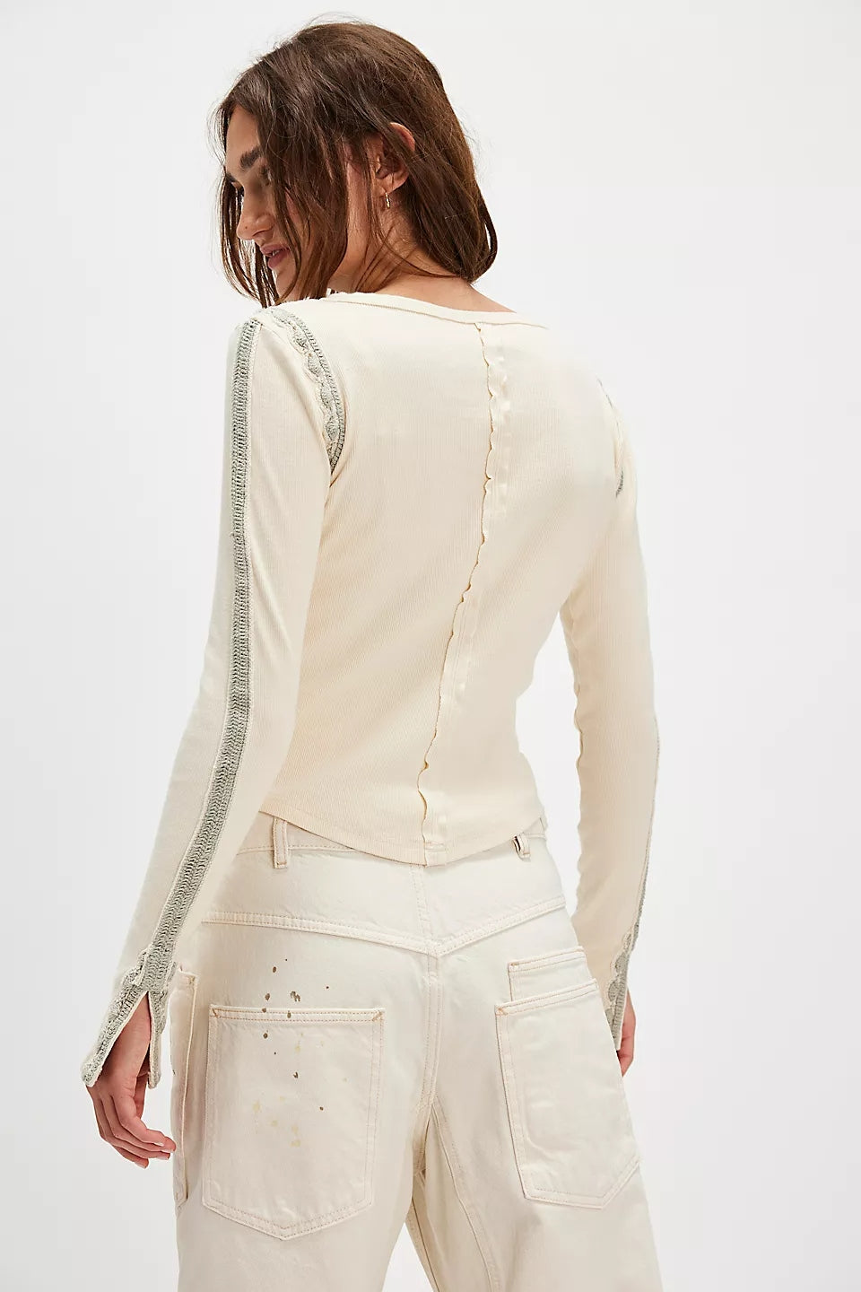 Lost Love Long-Sleeve Top in Tea Combo