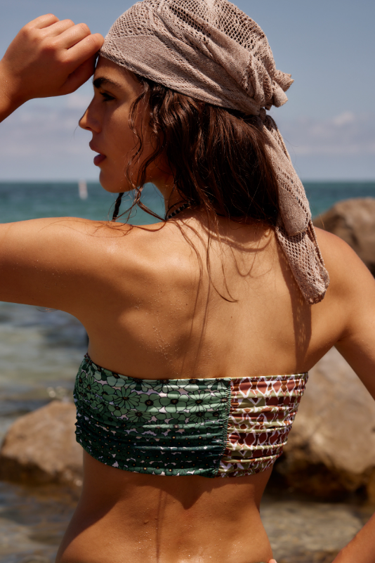 Donna Reversible Bandeau in Sunset Daisy