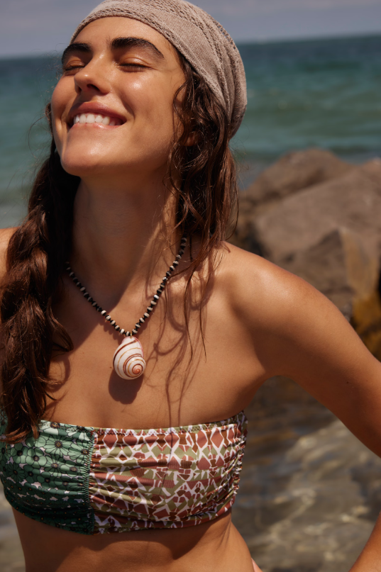 Donna Reversible Bandeau in Sunset Daisy