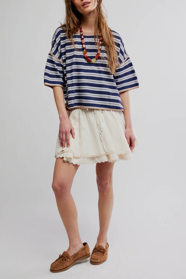 Lady Tulip Mini Skirt in Tea