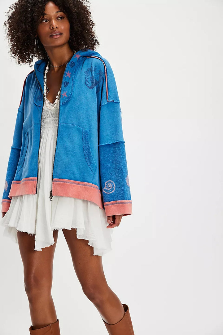 Seashell Cardi in Blue Combo