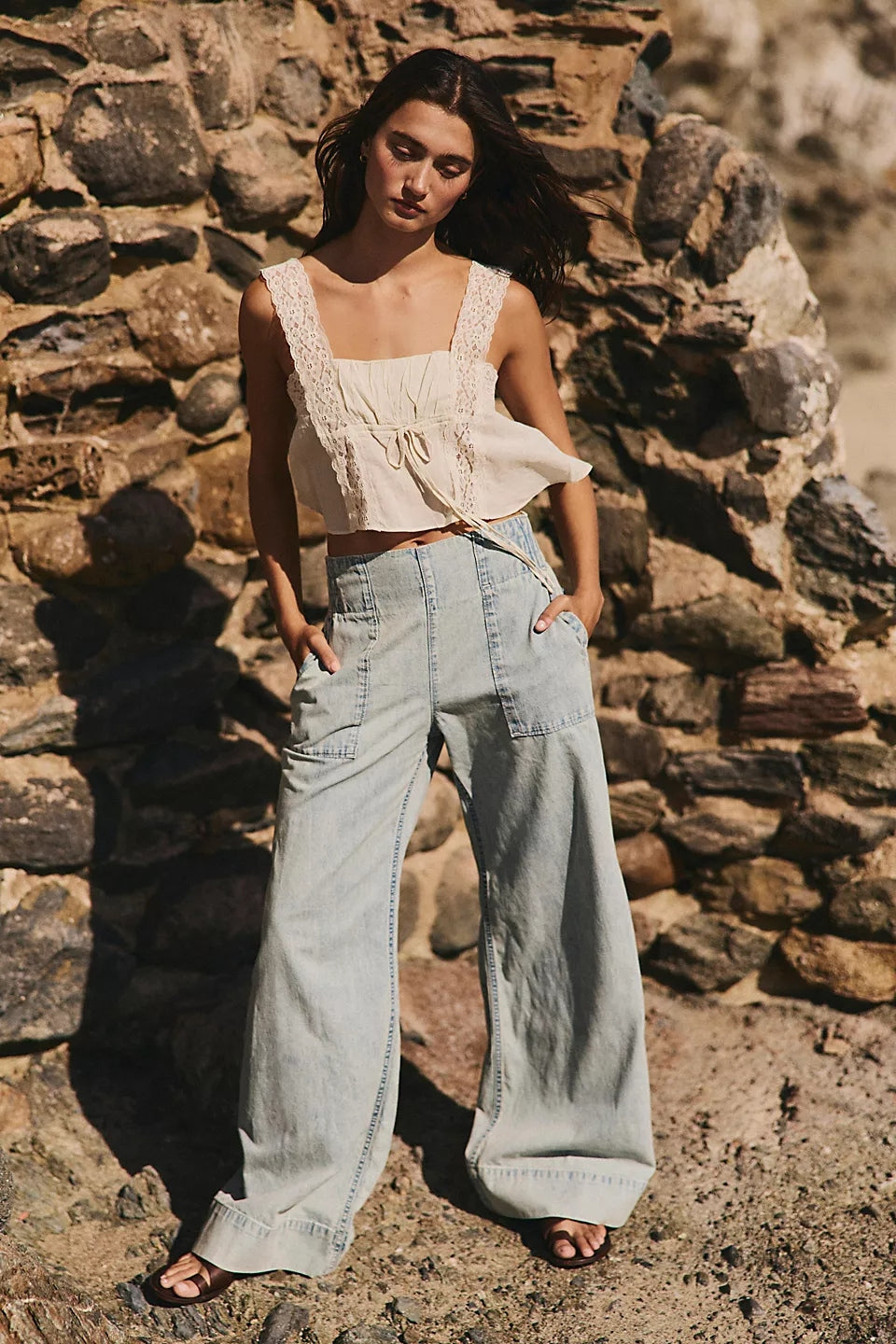 We the Free Beezy Denim Pull-On Jeans in Dusk