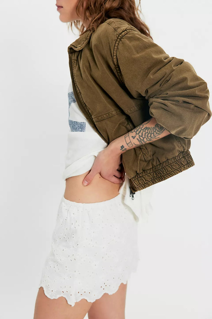 Eyes On You Skort in Ivory