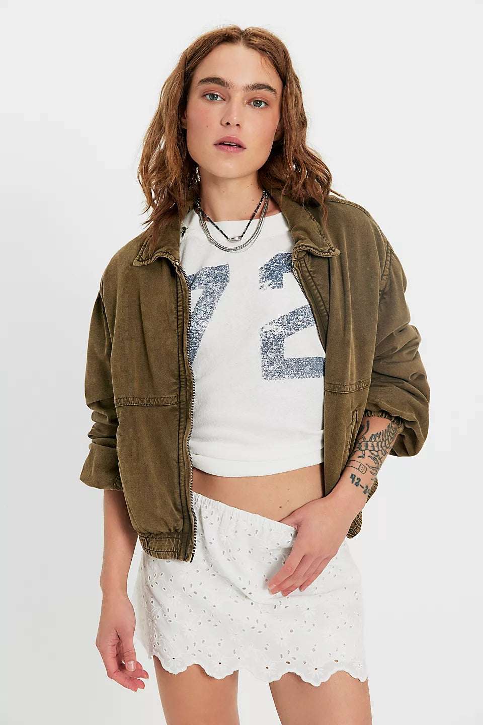 Eyes On You Skort in Ivory