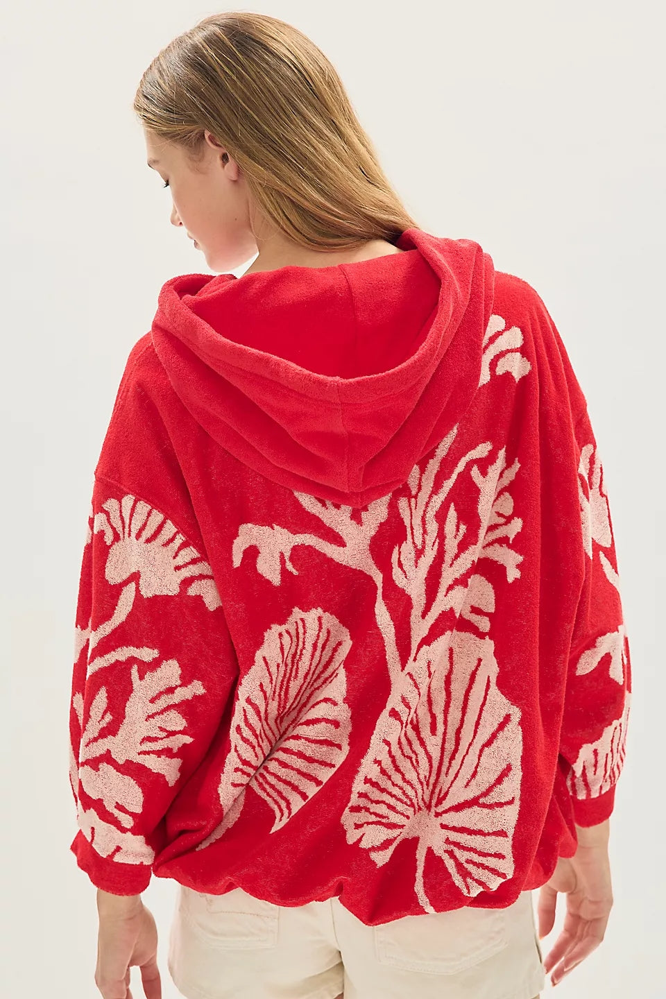 Shell Baby Hoodie in Cherry Combo