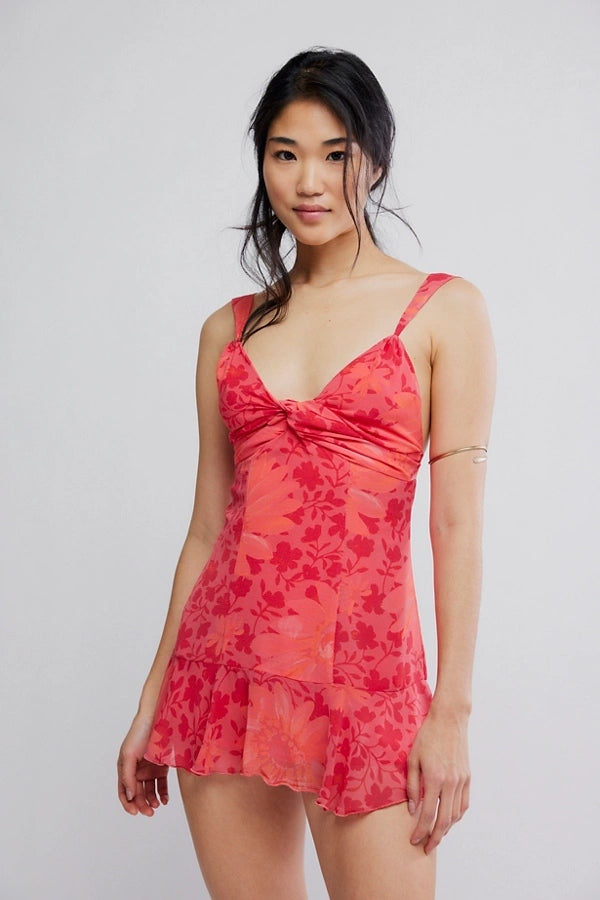 Heat of the Momment Mini Dress in Tart Berry Combo