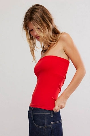 Carrie Tube Top in Risk Red