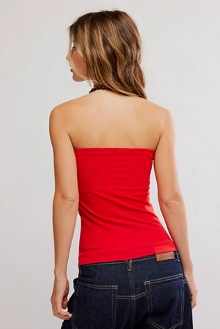 Carrie Tube Top in Risk Red