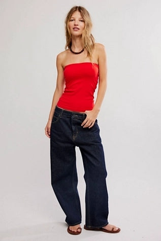 Carrie Tube Top in Risk Red