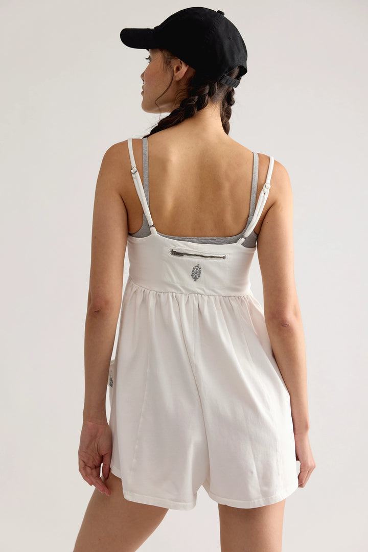 Hot Shot Strappy Romper in White