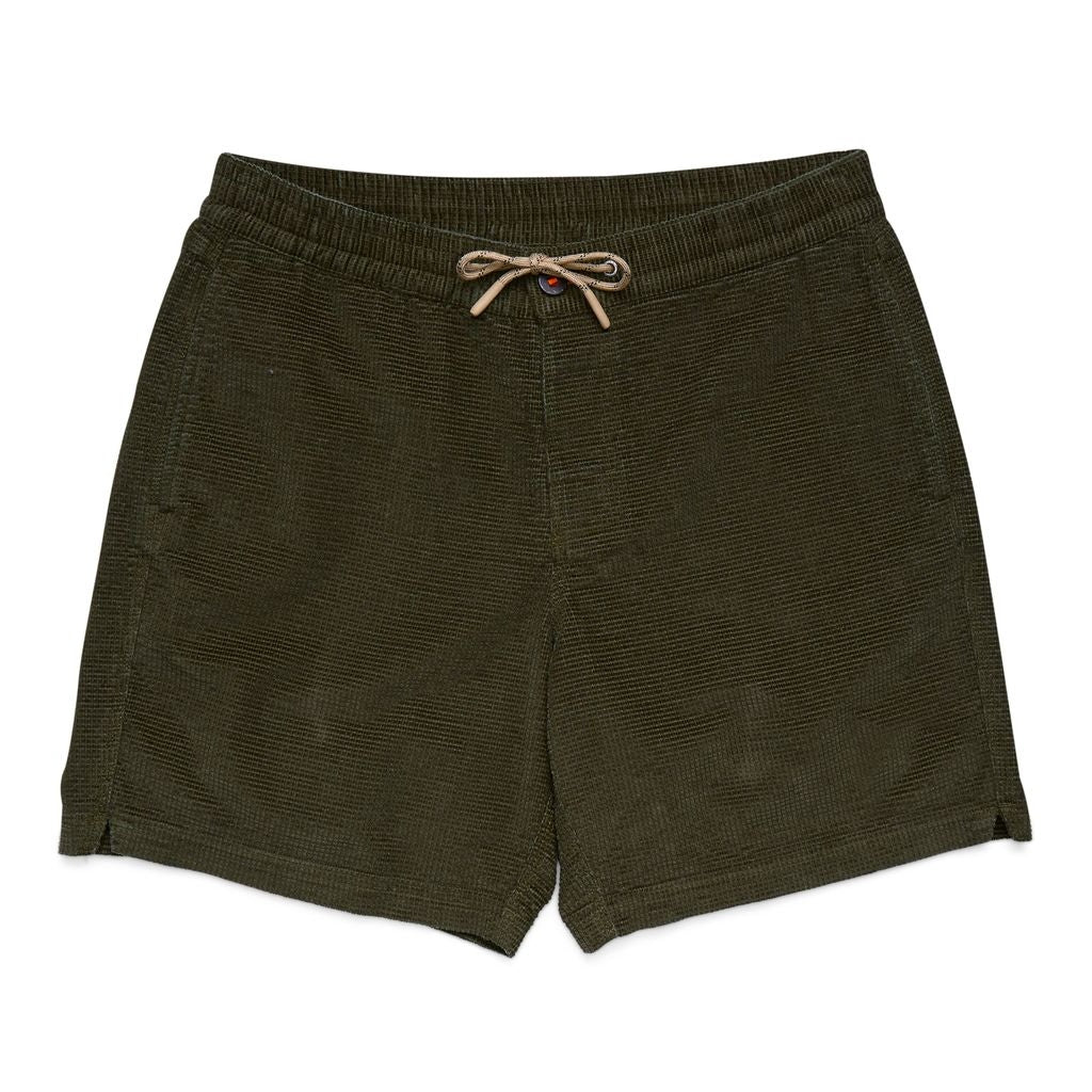 Pressure Drop Cord Shorts in Dark Olive