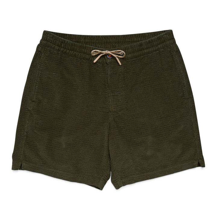 Pressure Drop Cord Shorts in Dark Olive