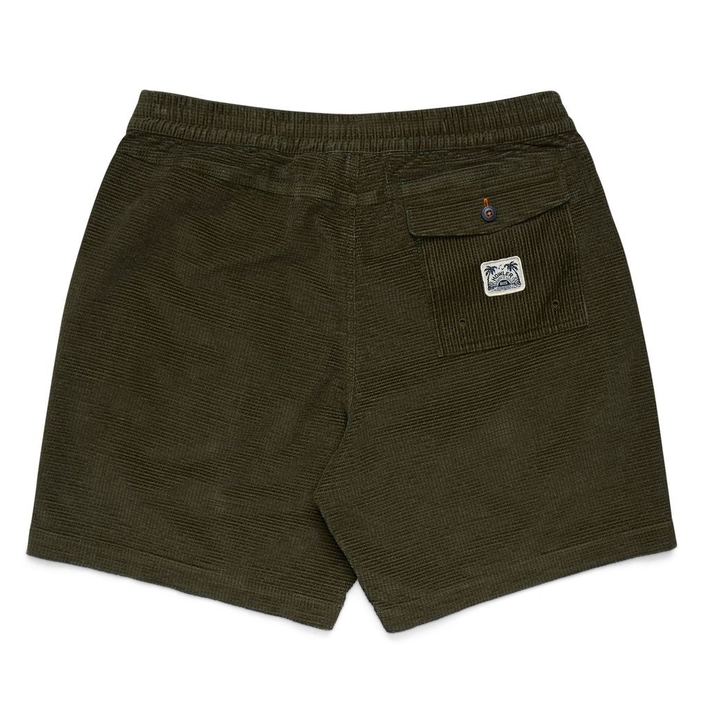 Pressure Drop Cord Shorts in Dark Olive