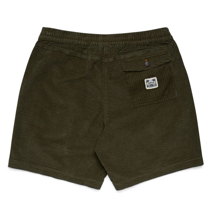 Pressure Drop Cord Shorts in Dark Olive
