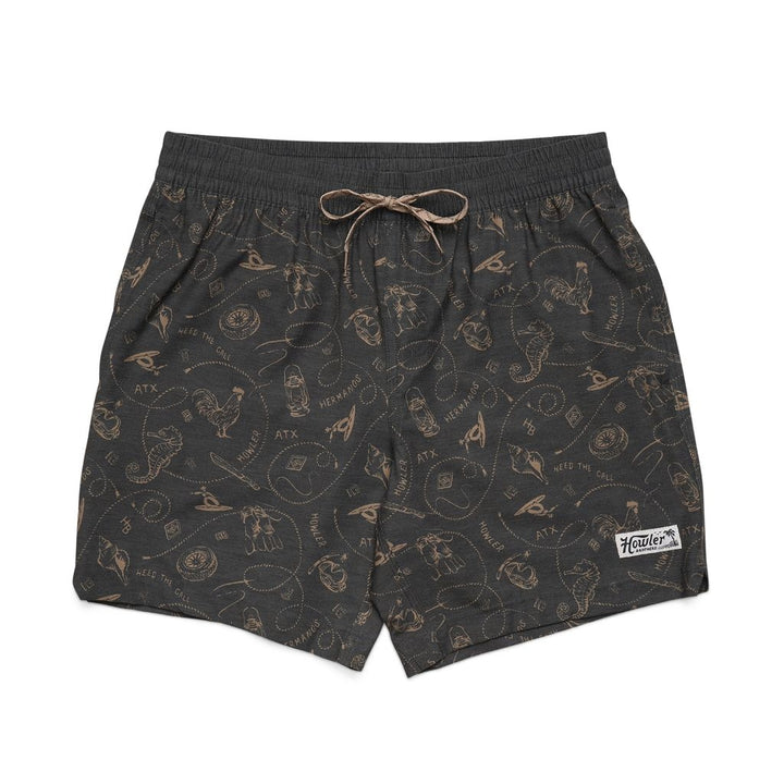 Deep Set Boardshorts in Sea Sodeo Antique Black