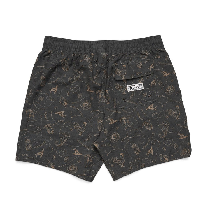 Deep Set Boardshorts in Sea Sodeo Antique Black