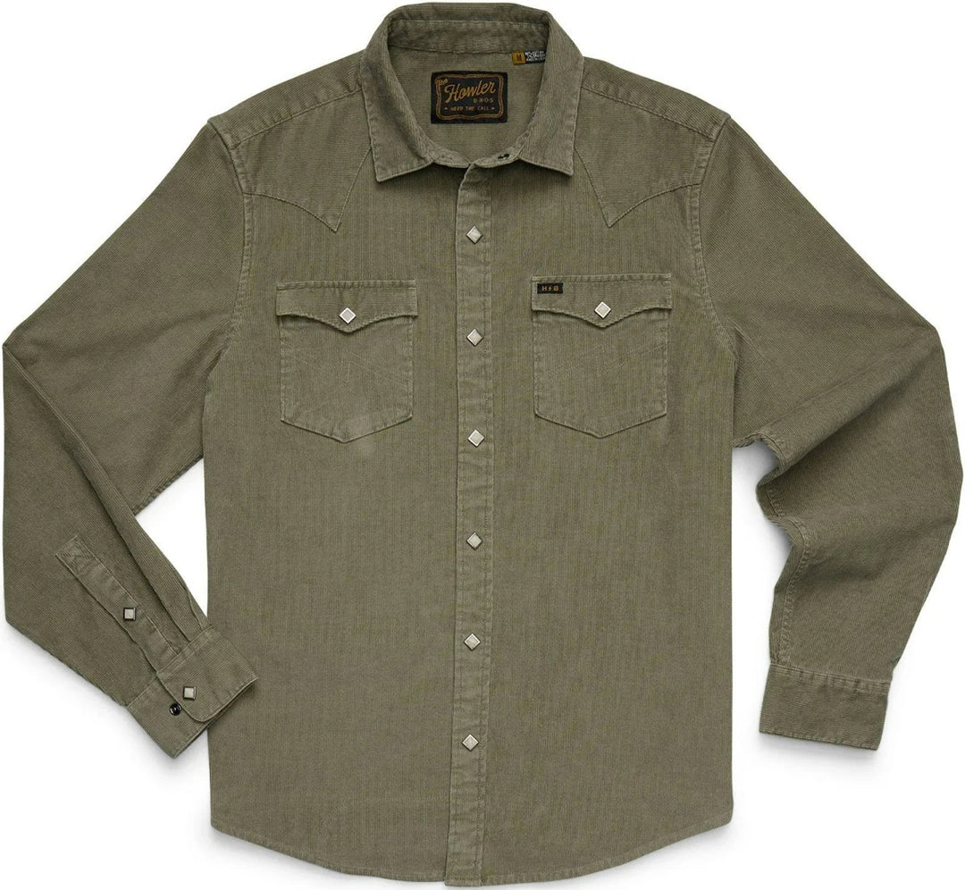 Banning Cord Snapshirt in Aloe