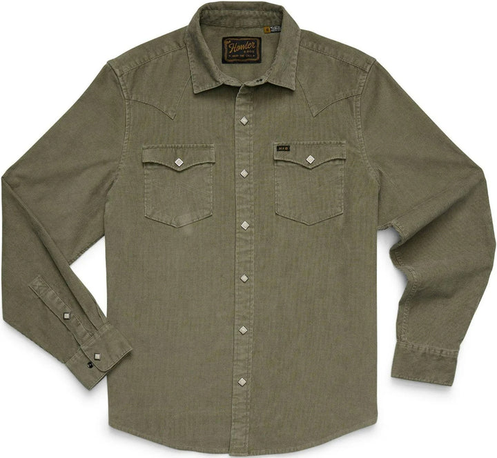 Banning Cord Snapshirt in Aloe