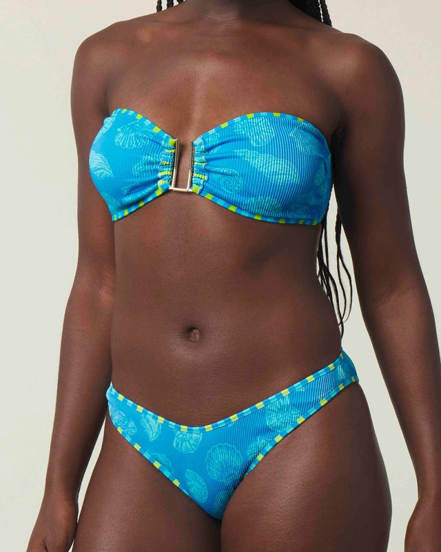 Playa Ribbed Bandeau Bikini Top