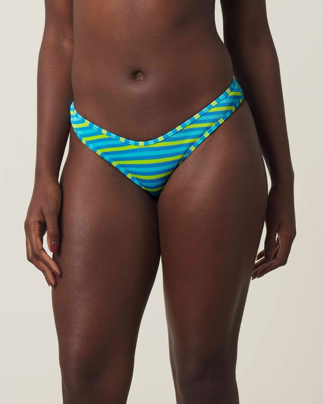 Playa Ribbed Cheeky Bikini Bottoms