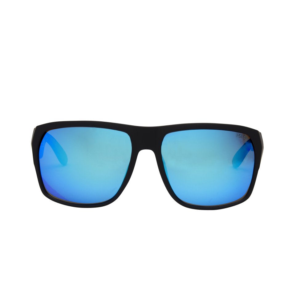 Nick I Waterman in Black/ Blue Mirror Polarized Lens