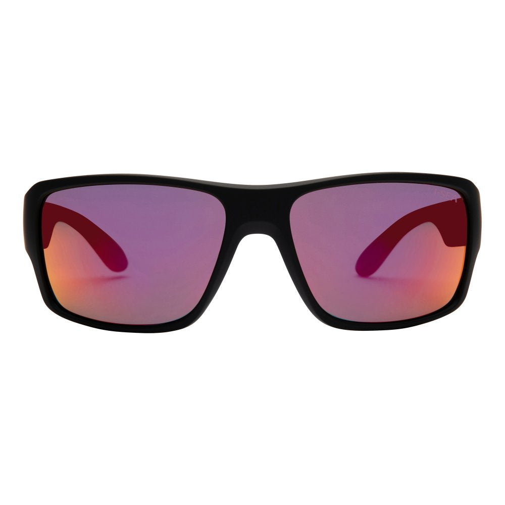 Free Bird in Black Rubber Soft Touch/ Red Polarized Lens