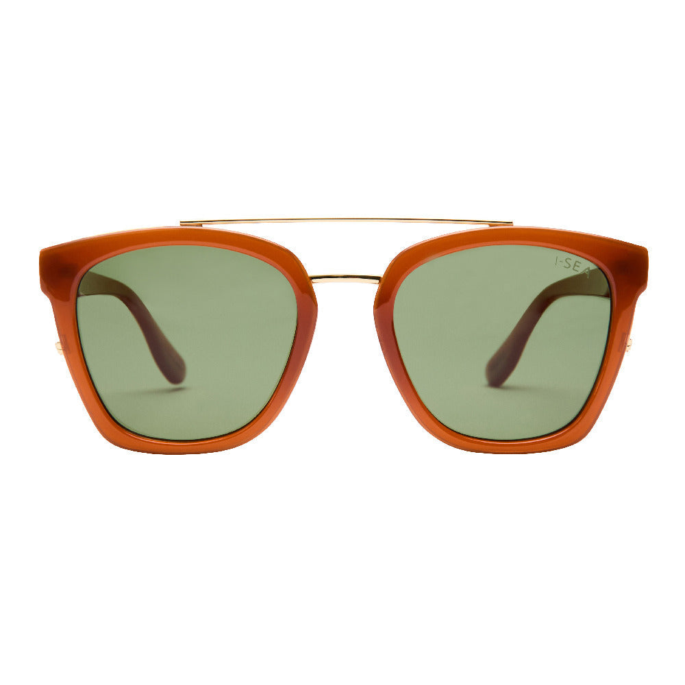 Chloe in Maple/ Green Polarized Lens