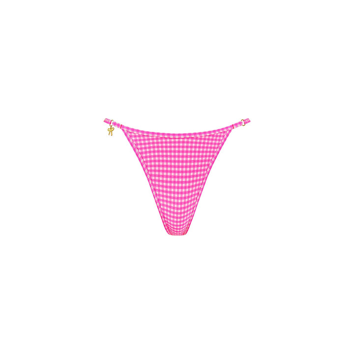 Charm Adjustable Cheeky Bikini Bottom in Diva Pink