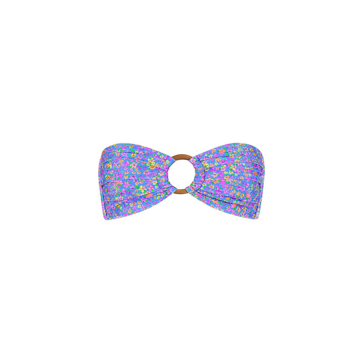 Strapless Bandeau Bikini Top in Bubblegun Blossom