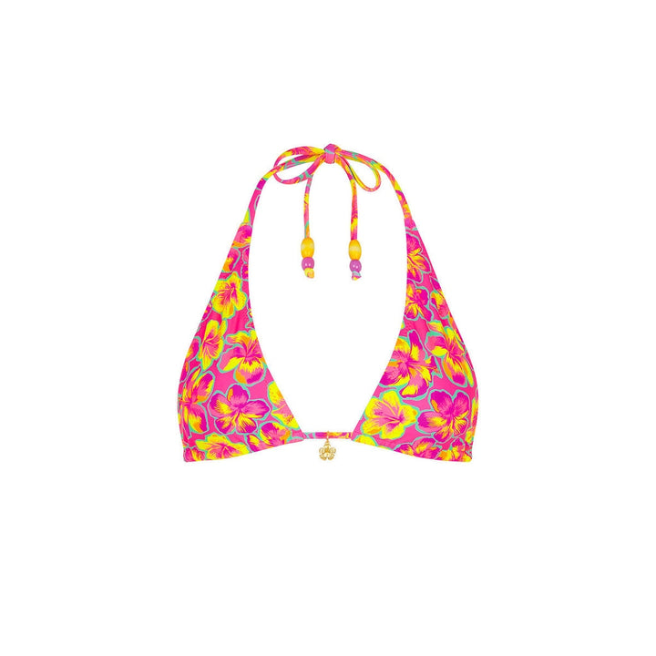 Classic Tie Halter Top in Sun Pop