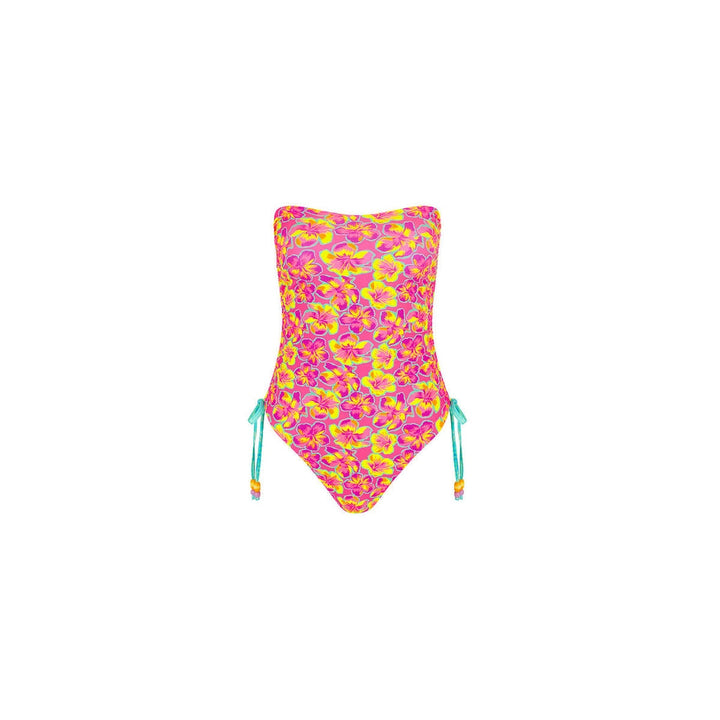 Ruched Bandeau Classic One Piece in Sun Pop