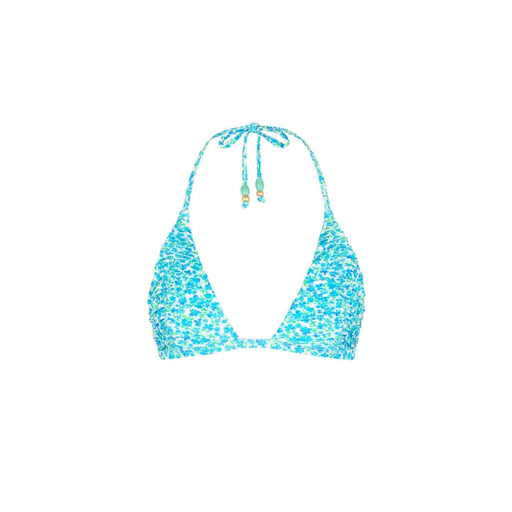Gathered Stitch Bralette in Ocean Aura