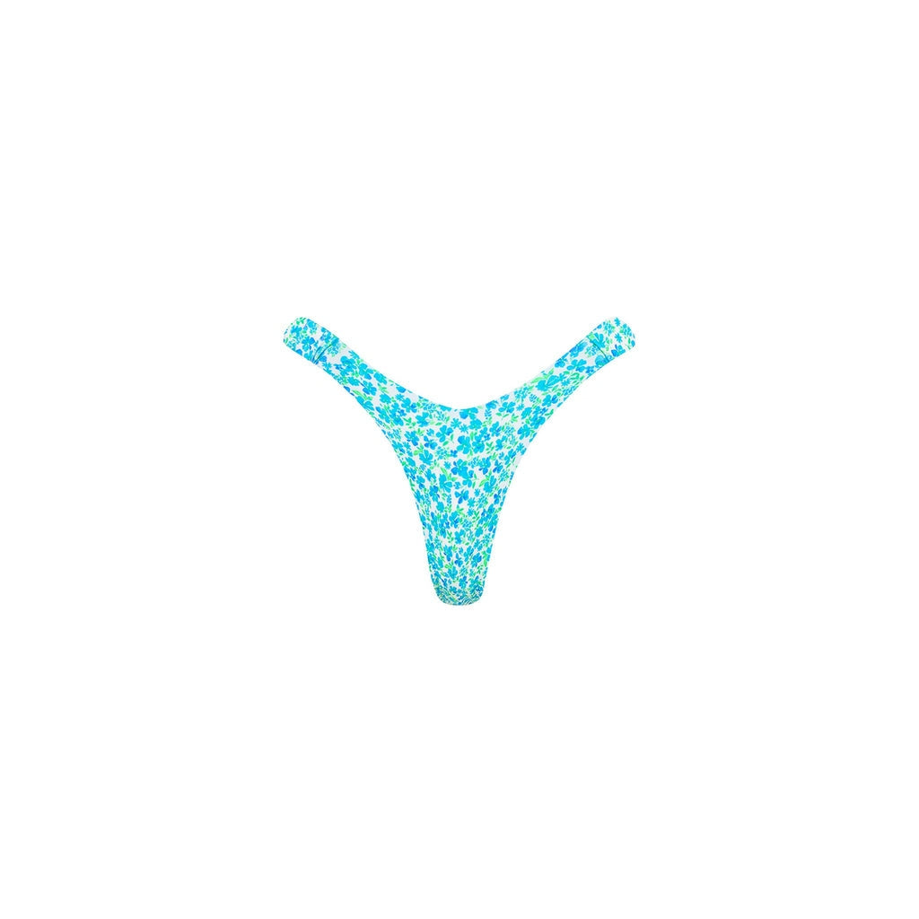 Retro Y Thong in Ocean Aura