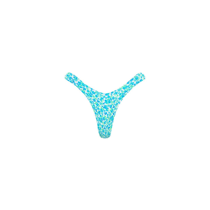 Retro Y Thong in Ocean Aura