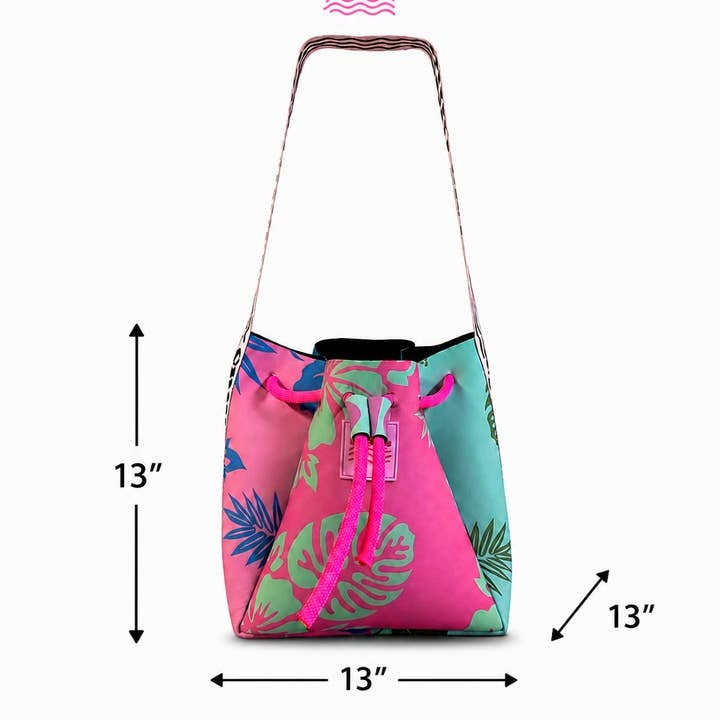 The Large Bucket Bag in Brown Quilt