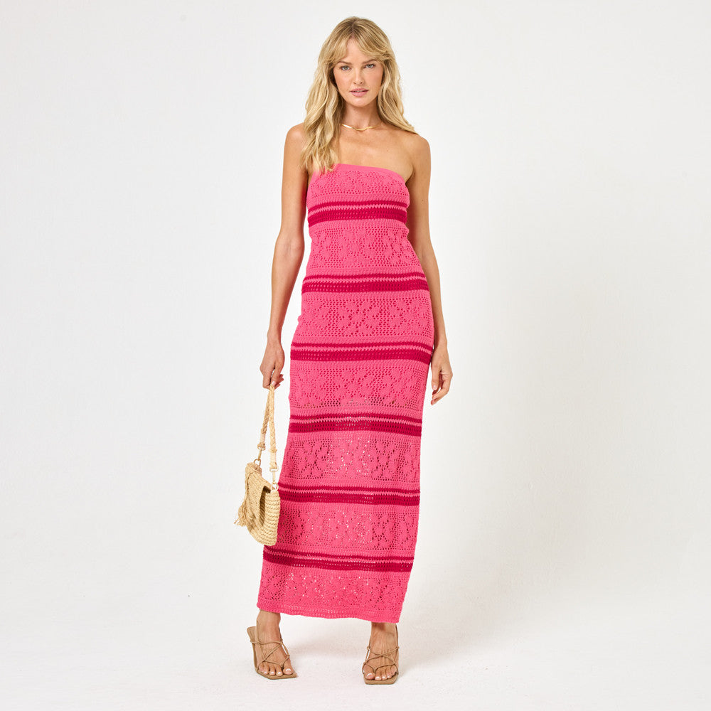 Rosalia Dress in Cali Bloom Stripe