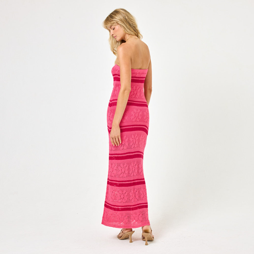 Rosalia Dress in Cali Bloom Stripe