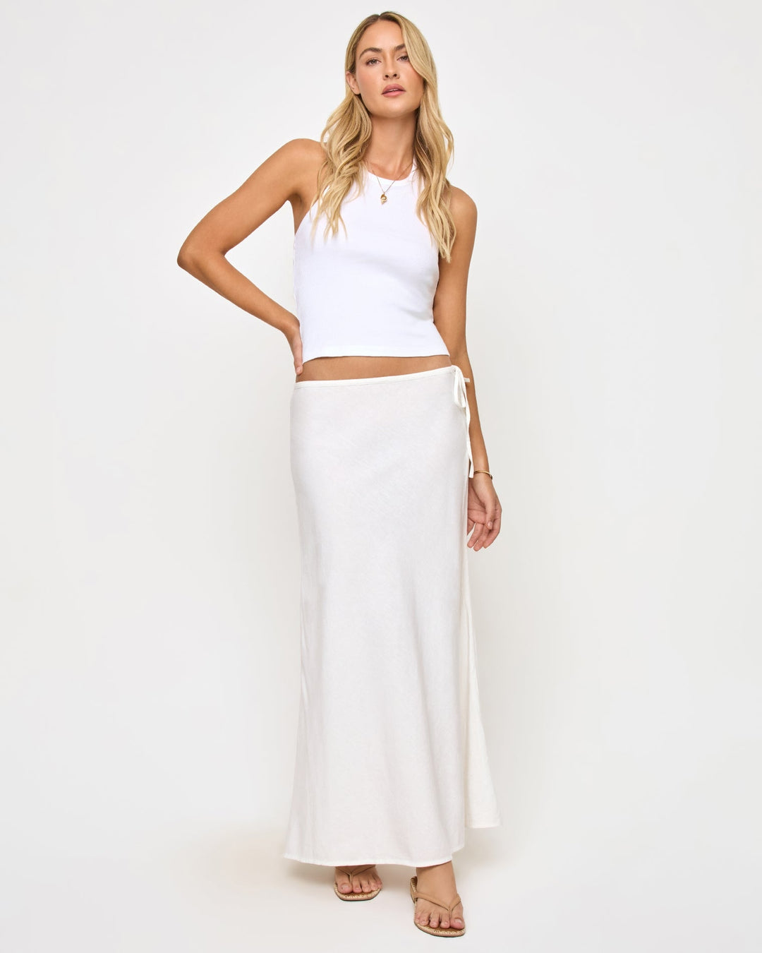 Stop and Stare Skirt in Cream