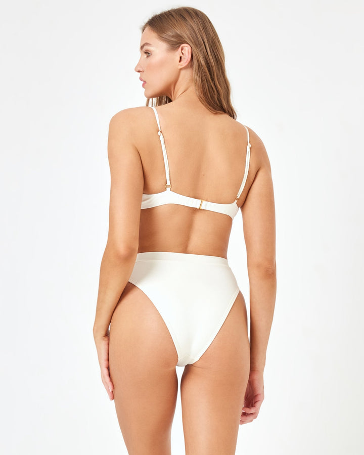 Sunrise Shell Bikini Top in Cream
