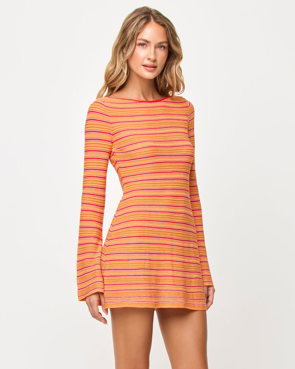 Tita Dress in Chili Pepper Stripe