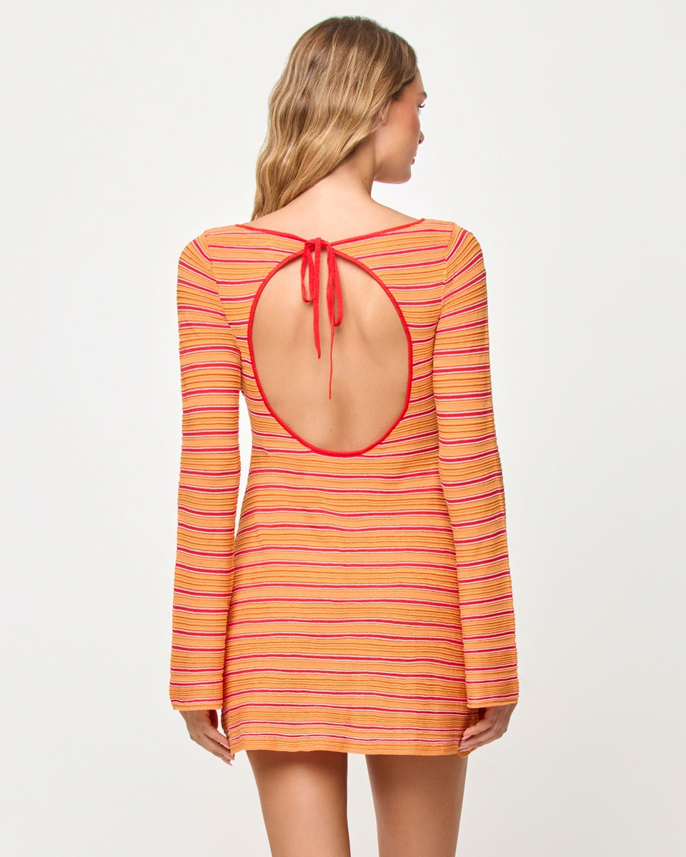 Tita Dress in Chili Pepper Stripe