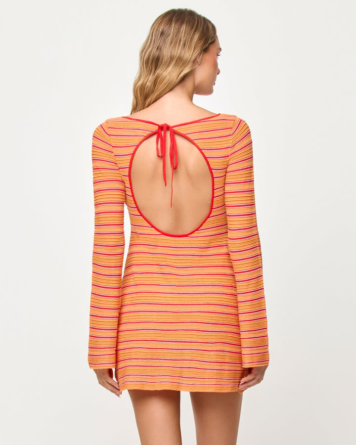 Tita Dress in Chili Pepper Stripe