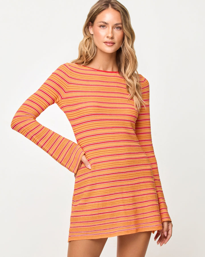 Tita Dress in Chili Pepper Stripe