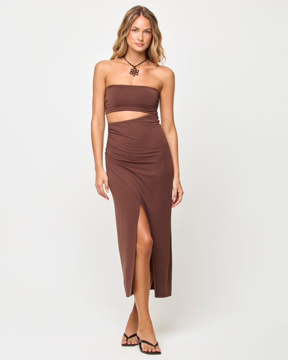 Corsica Dress in Espresso