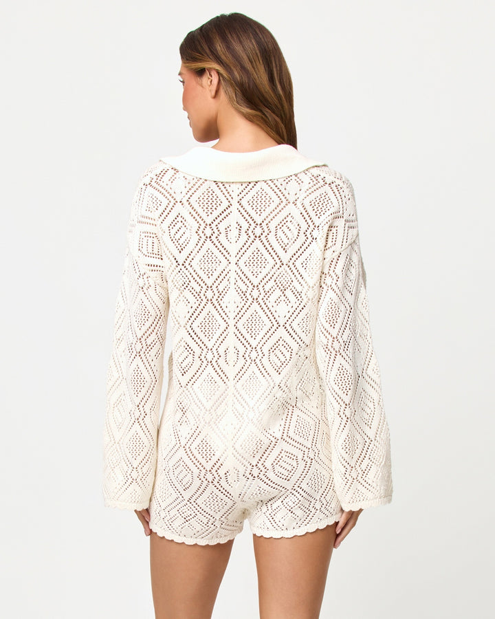 Golden Daze Romper in Cream